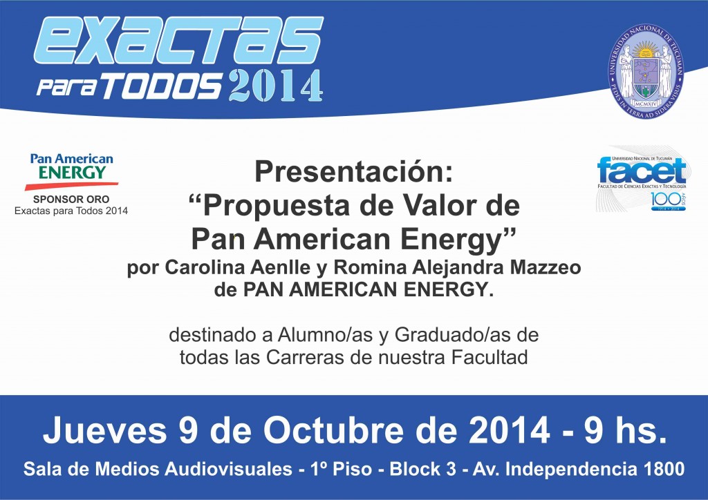Charla Empresas EPT 2014 - PAN AMERICAN ENERGY