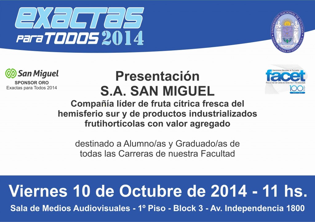 Charla Empresas EPT 2014 - SA SAN MIGUEL