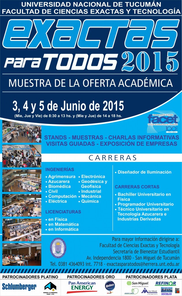 Afiche Exactas para Todos 2015 + Patrocinadores(1)