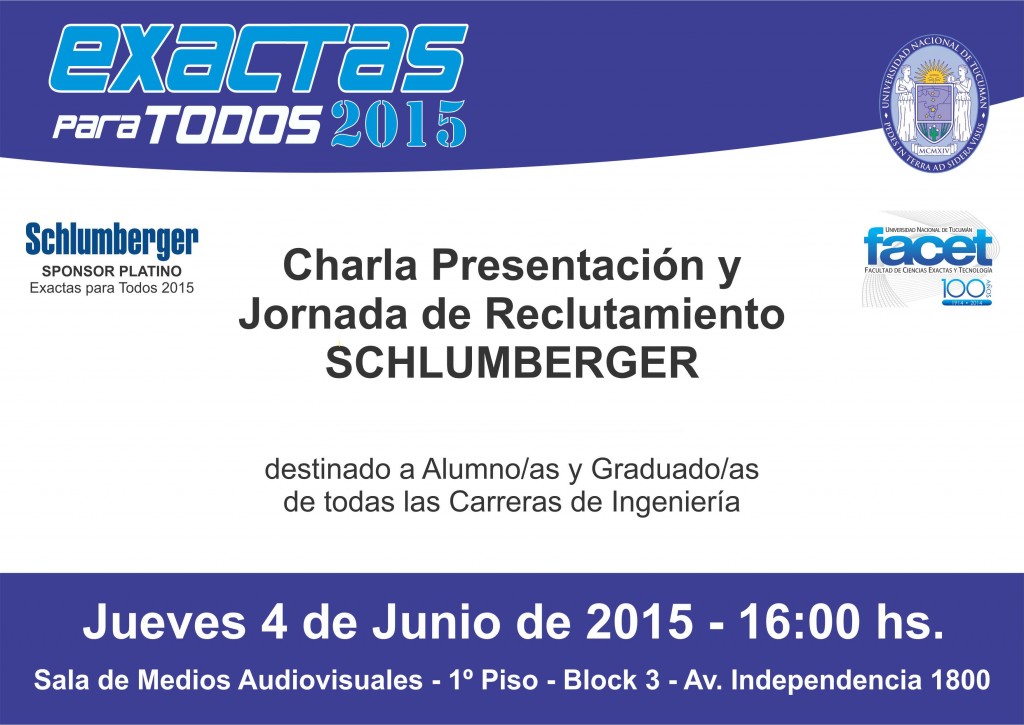 Charla Empresas EPT 2015 - SCHLUMBERGER