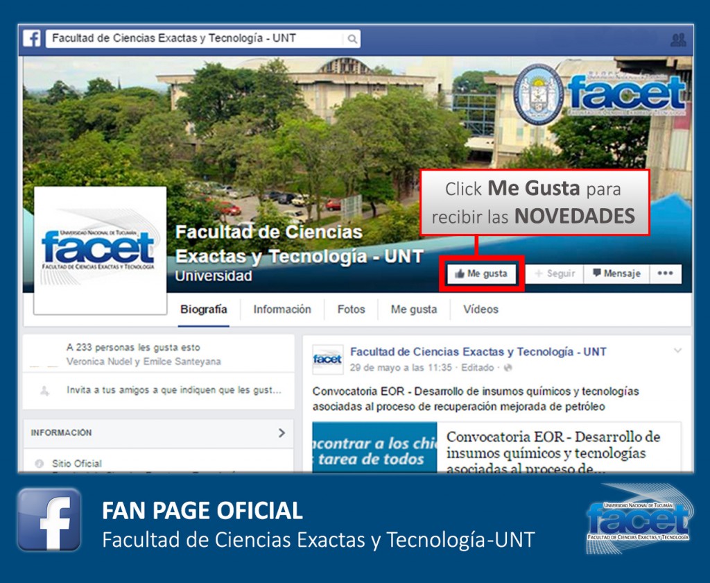 Newsletter promocion Facebook