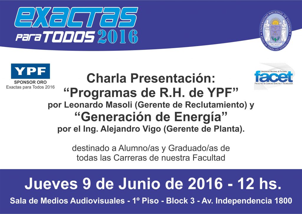 Charla Empresas EPT 2016 - YPF