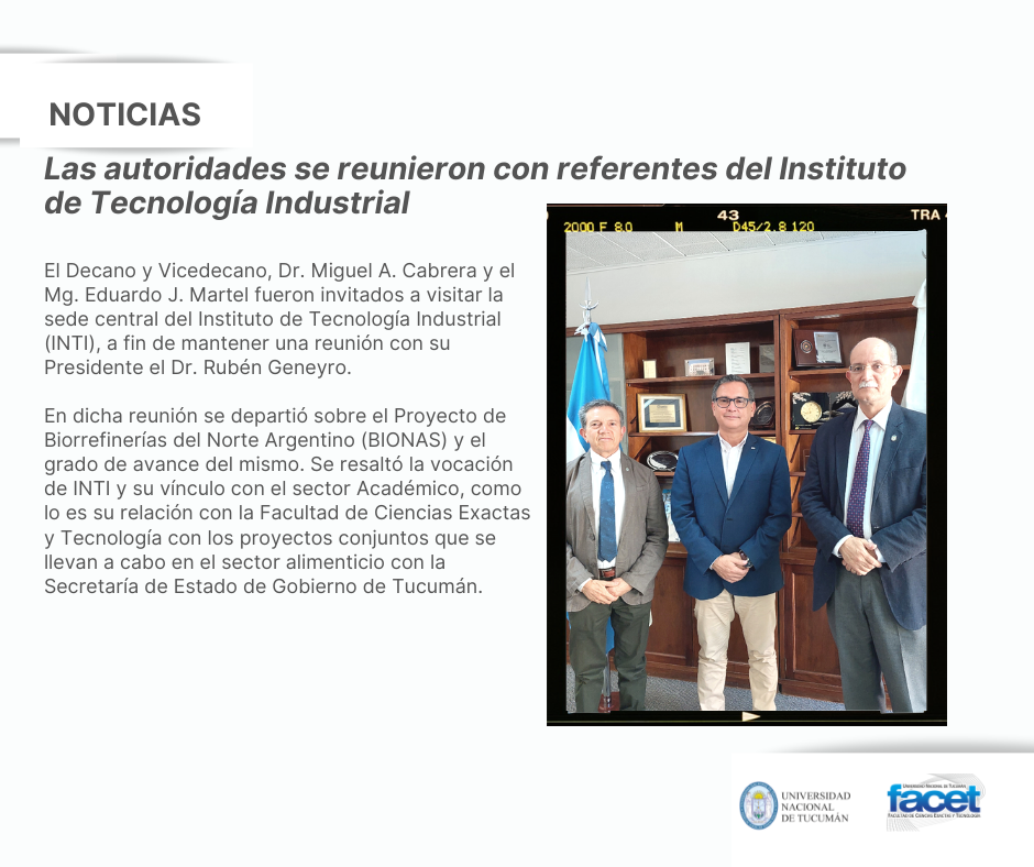 REUNION CON REFERENTES INSTITUTO TECNOLOGIA INDUSTRIAL