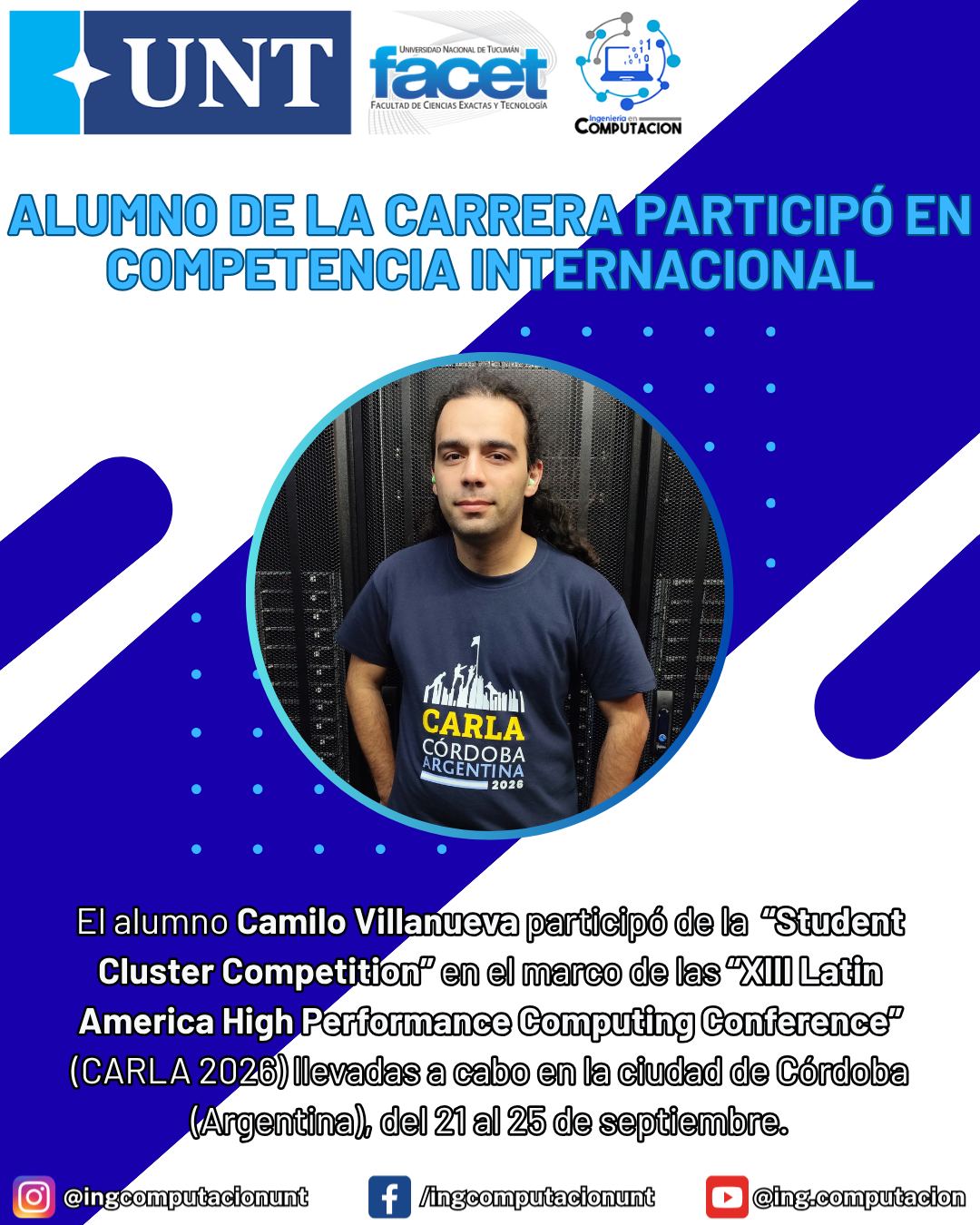 Alumno de la carrera participó en competencia internacional.