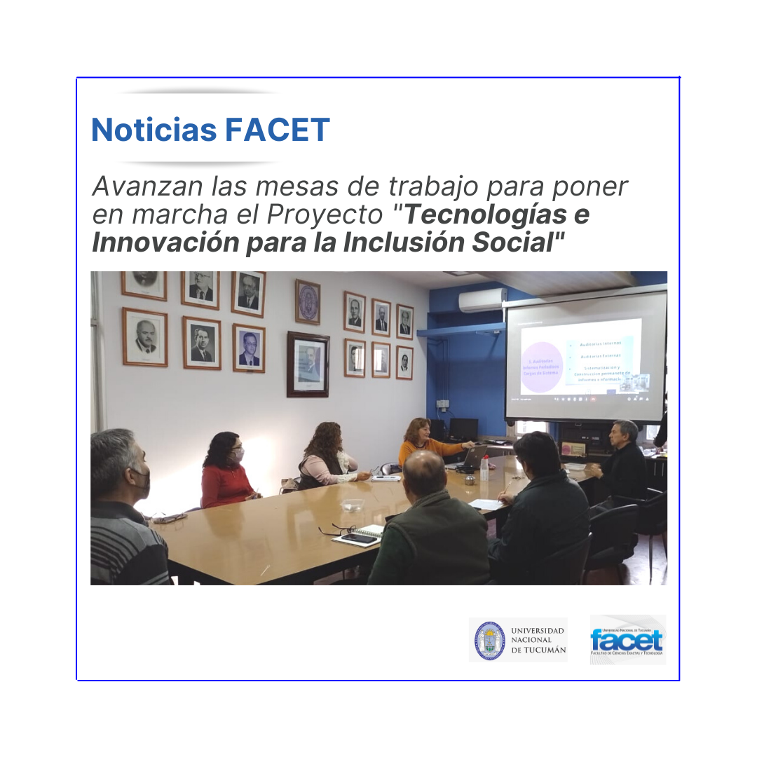 Noticias | Avanzan las mesas de trabajo para poner en marcha el Proyecto Tecnologías e Innovación para la Inclusión