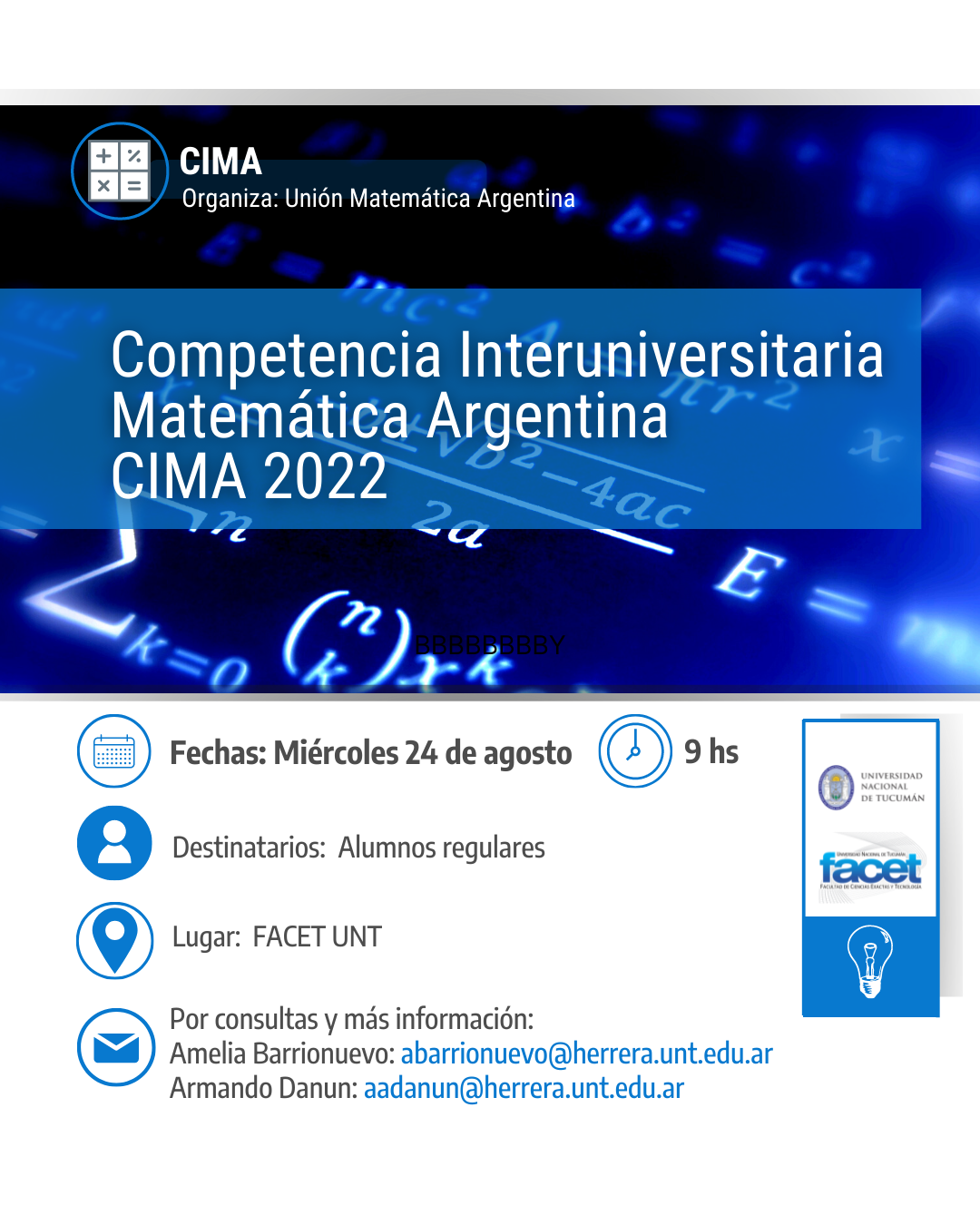 Convocatoria | Competencia Interuniversitaria Matemática Argentina – CIMA 2022