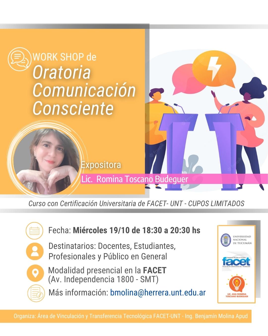 Workshop | Oratoria y Comunicación Consciente
