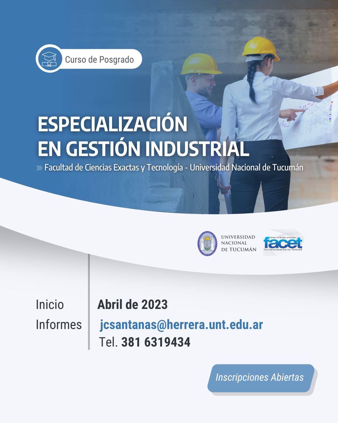 Inscripciones abiertas | Especialización en Gestión industrial