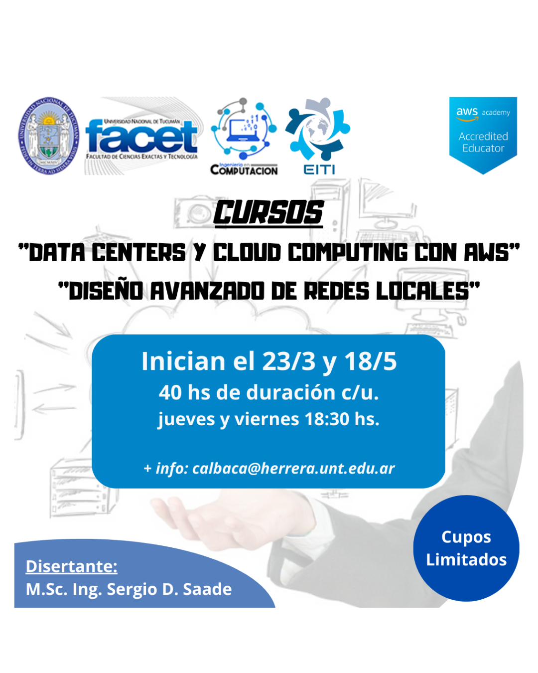 Convocatoria | Data Centers y Cloud Computing con AWS y Diseño Avanzado de Redes Locales