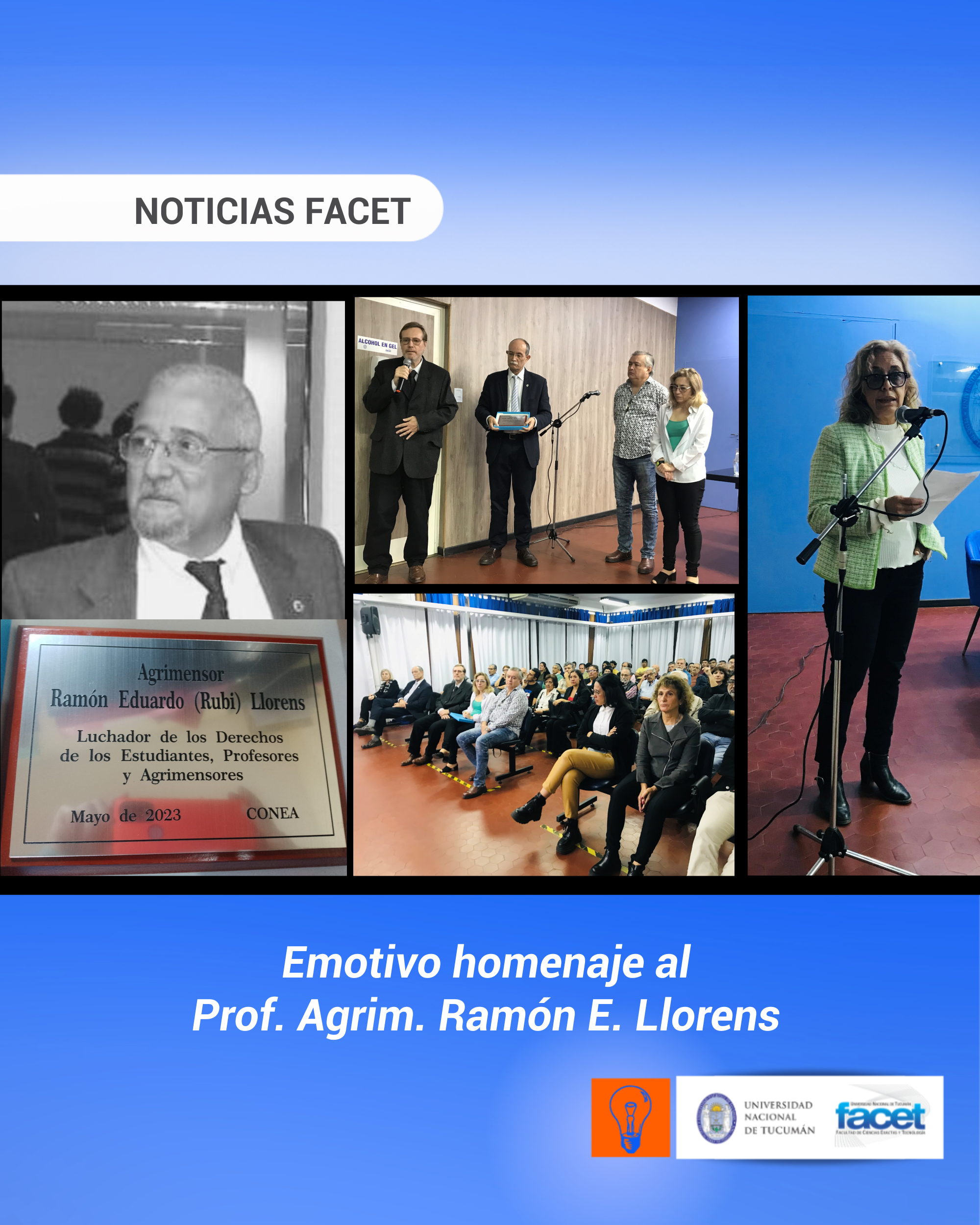 Emotivo homenaje al Prof. Agrim. Ramón E. Llorens