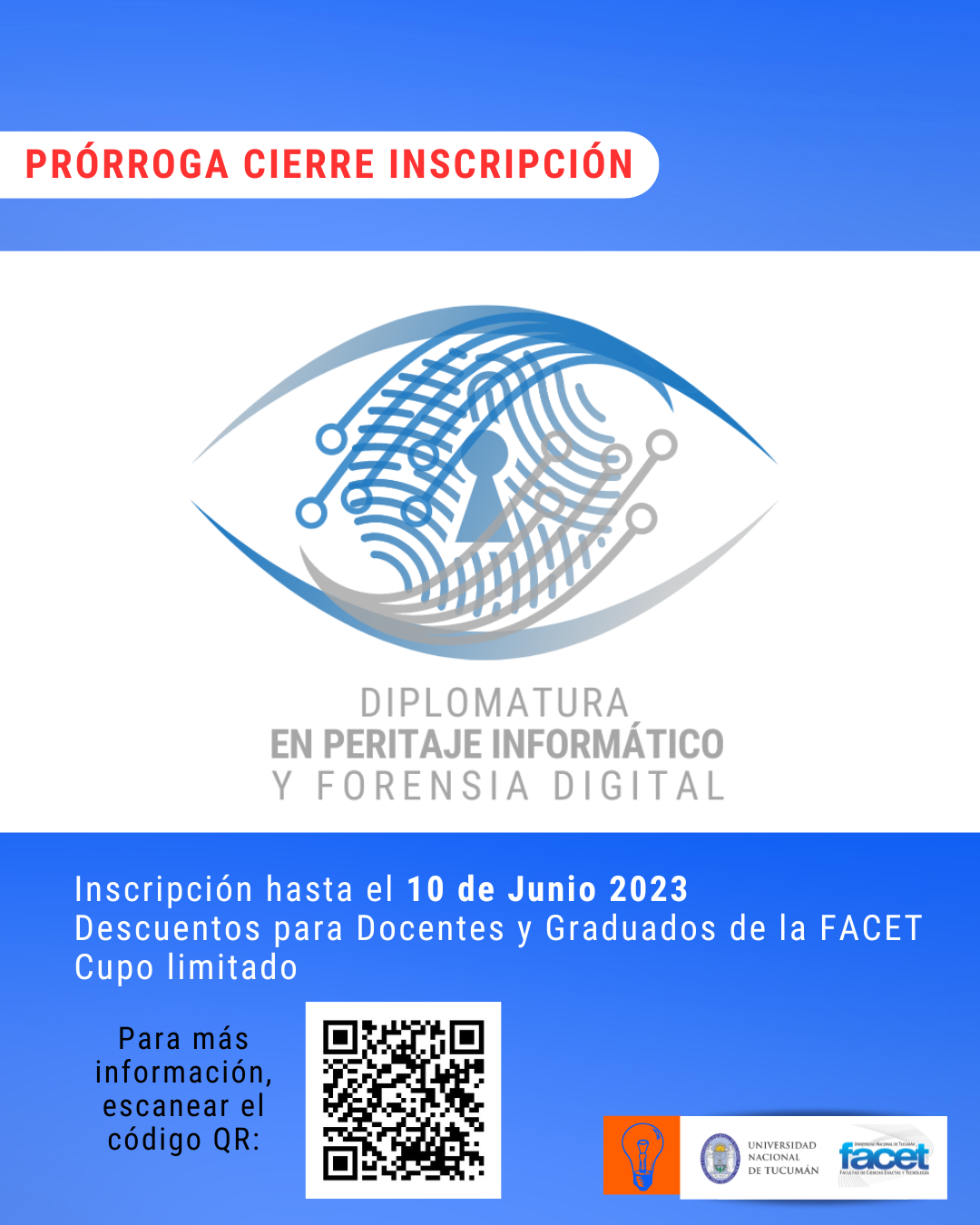 Diplomatura en “Peritaje Informático y Forensia Digital” – Prórroga Cierre de Inscripción
