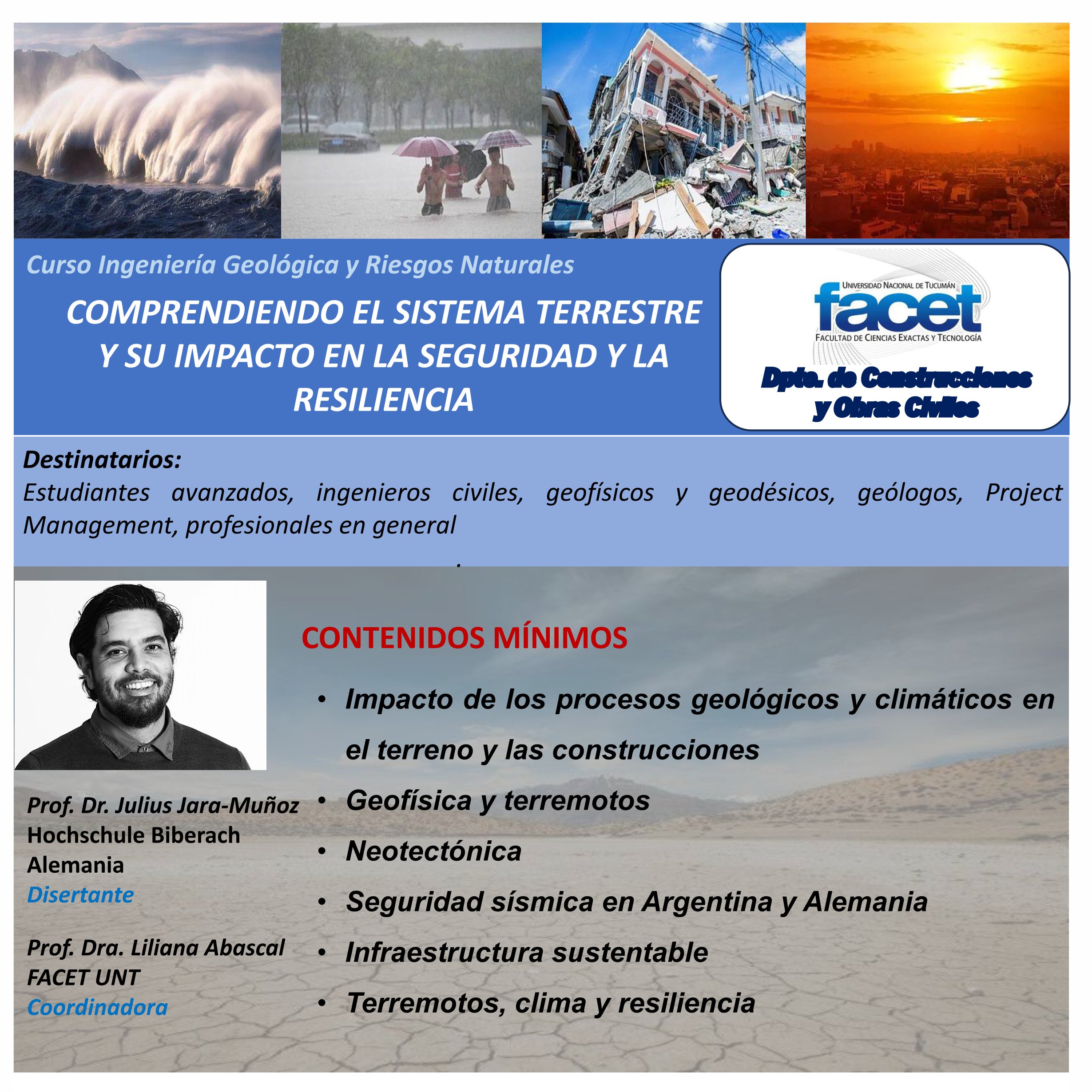 Curso “Ingeniería Geológica y Riesgos Naturales”