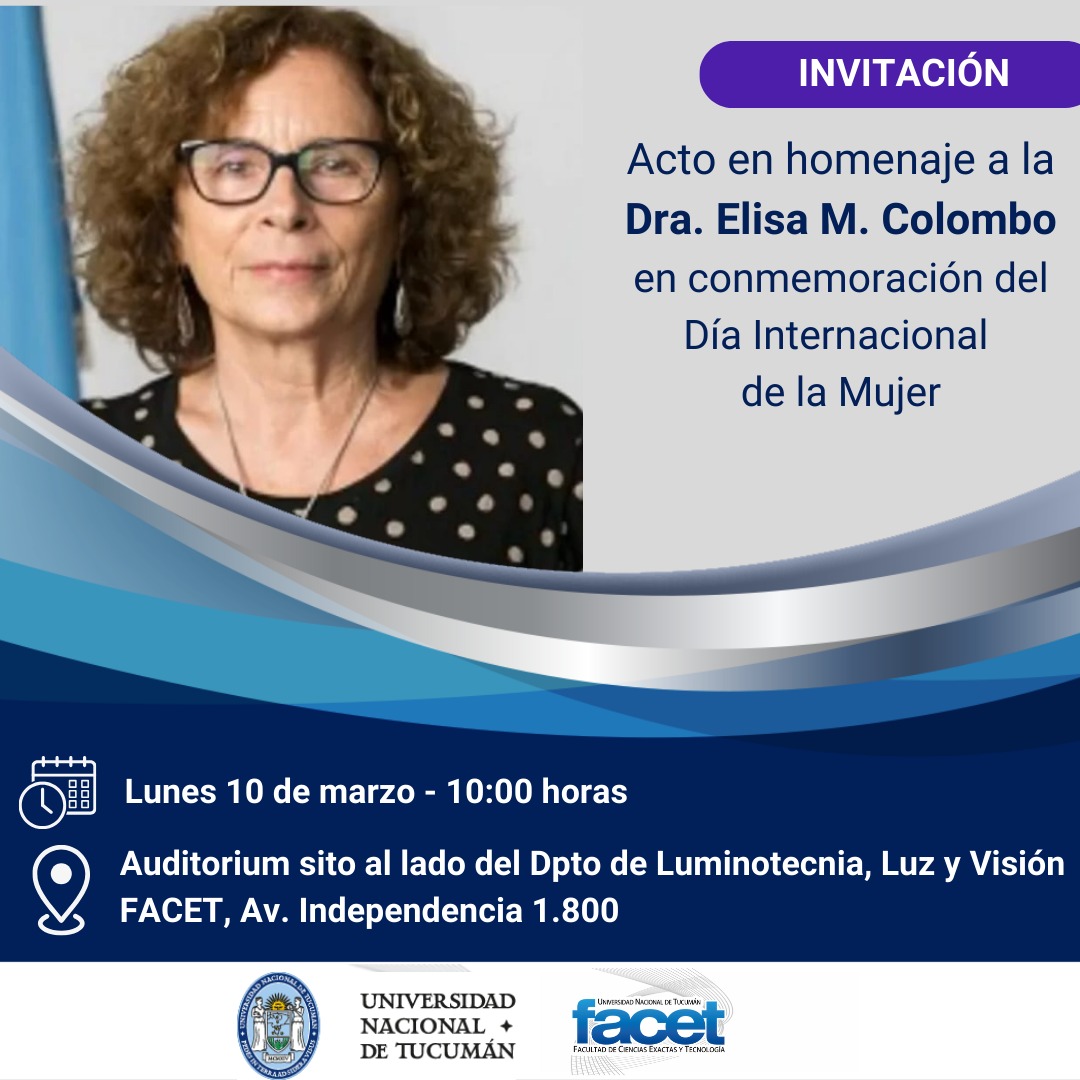 Invitación al Acto en Homenaje a la Dra. Elisa M. Colombo