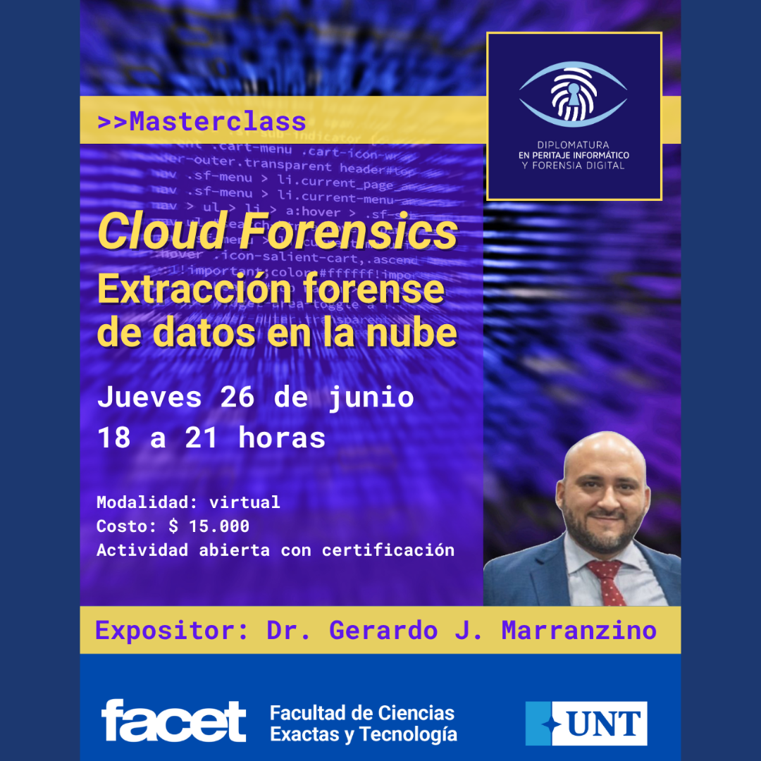 Inscripciones abiertas para la Masterclass “Cloud Forensics: Extracción forense de datos en la nube”